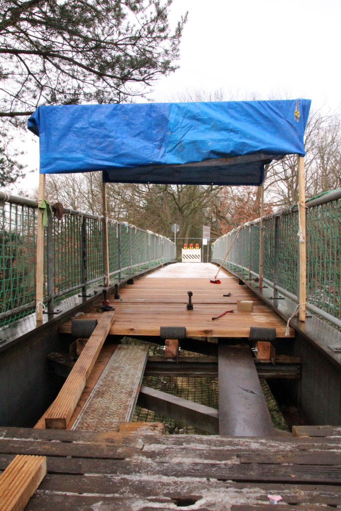 Arbeiten an Canyon-Brücke